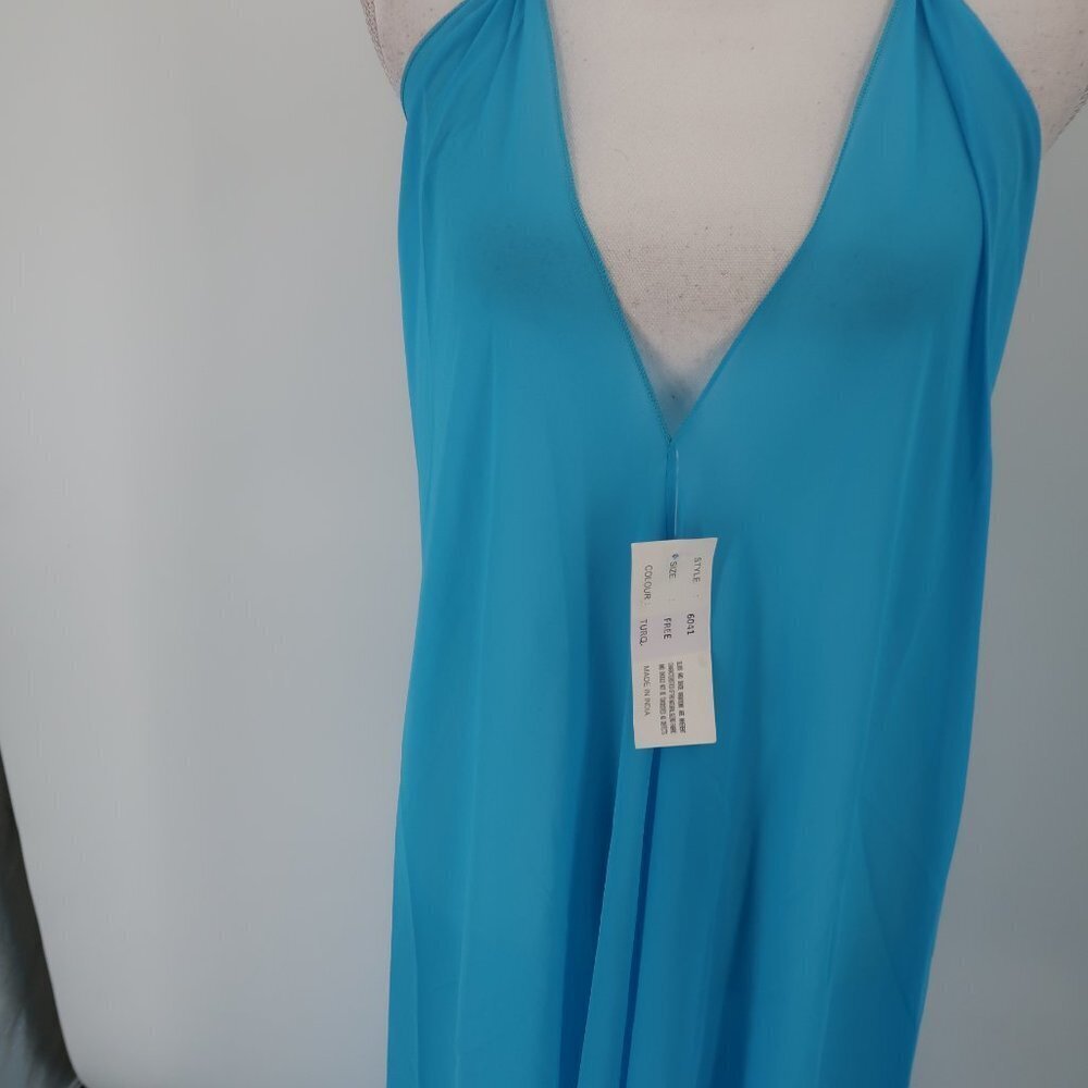 Zury Women's Blue Beach Coverup Size One Size Fits up to an XL NWT - Picture 5 of 11